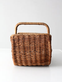 vintage wicker gathering basket