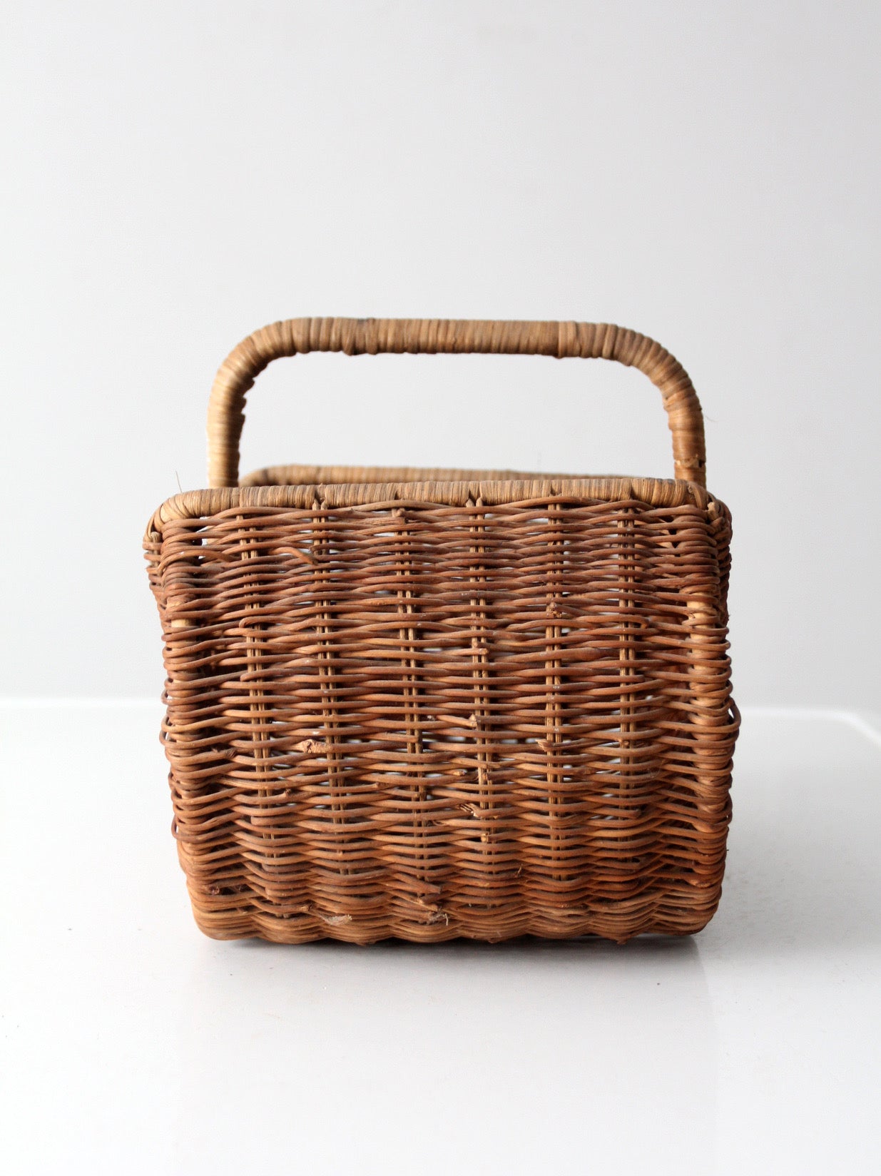 vintage wicker gathering basket