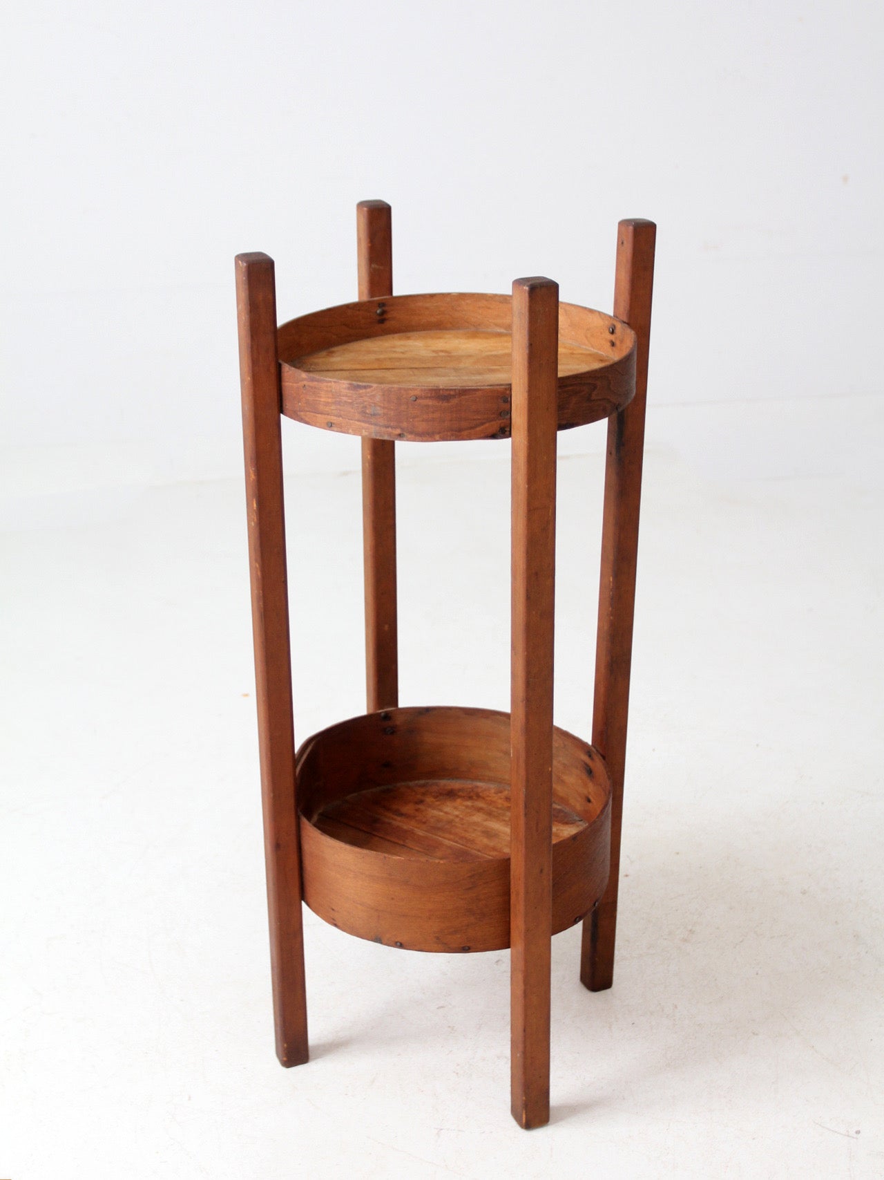 antique primitive cheese box shelf
