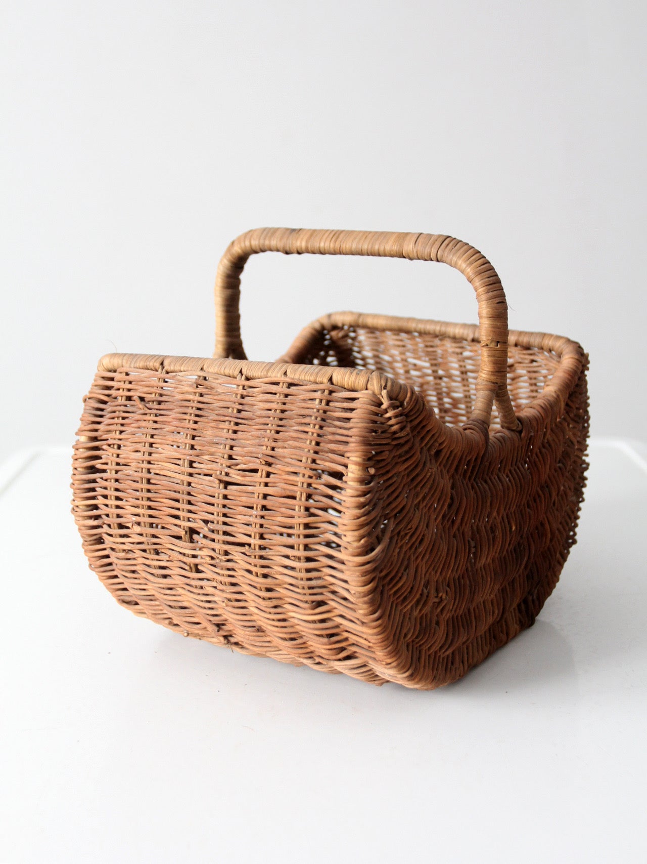 vintage wicker gathering basket