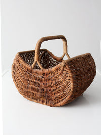 vintage wicker gathering basket