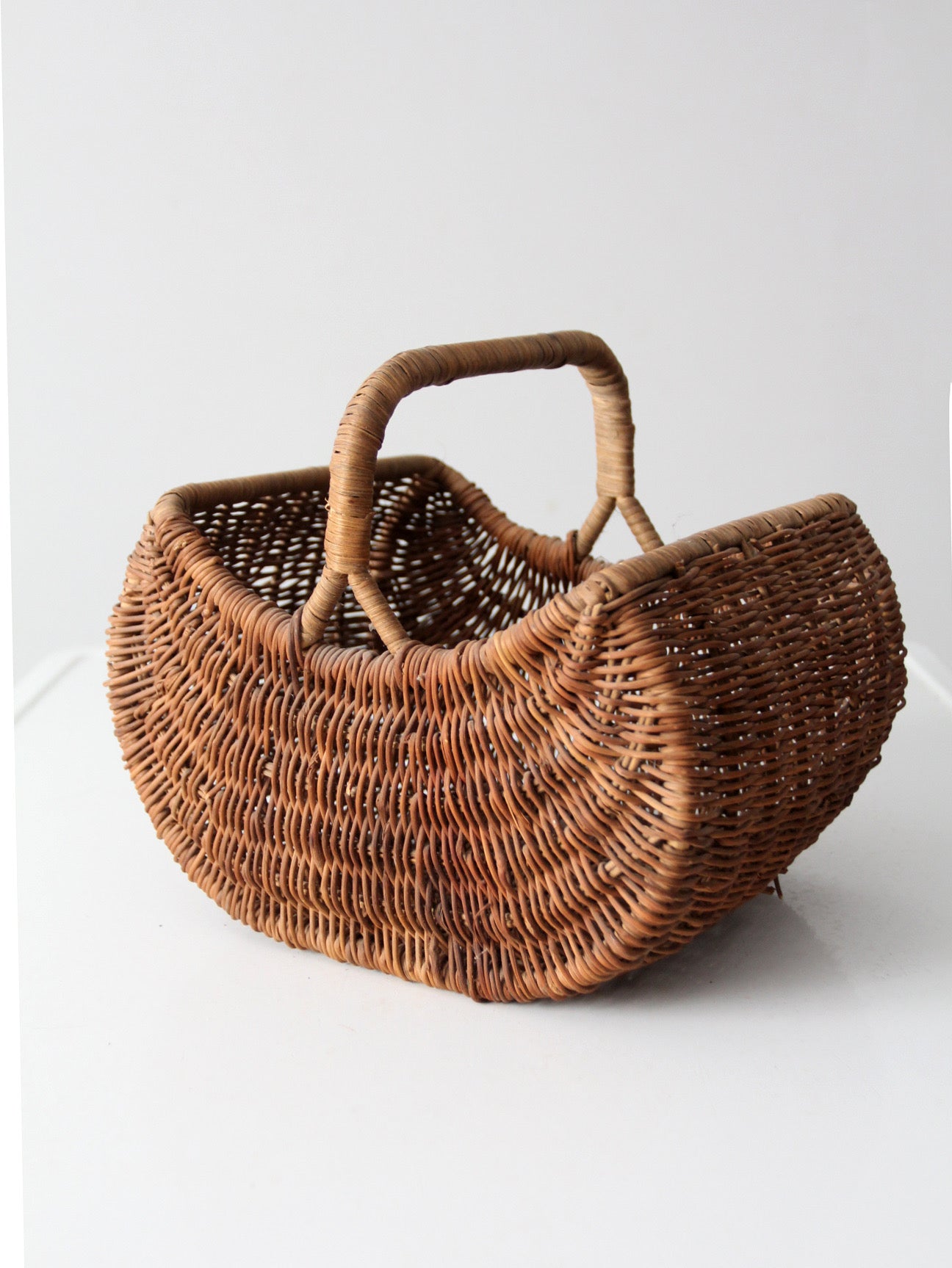 vintage wicker gathering basket