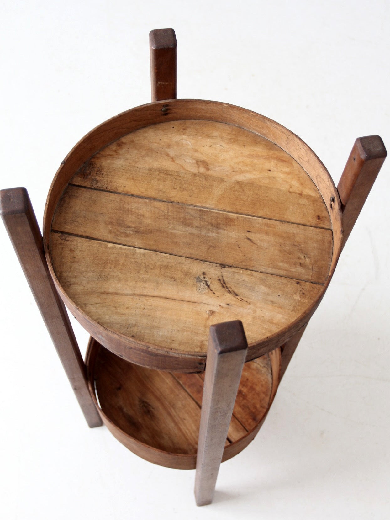 antique primitive cheese box shelf