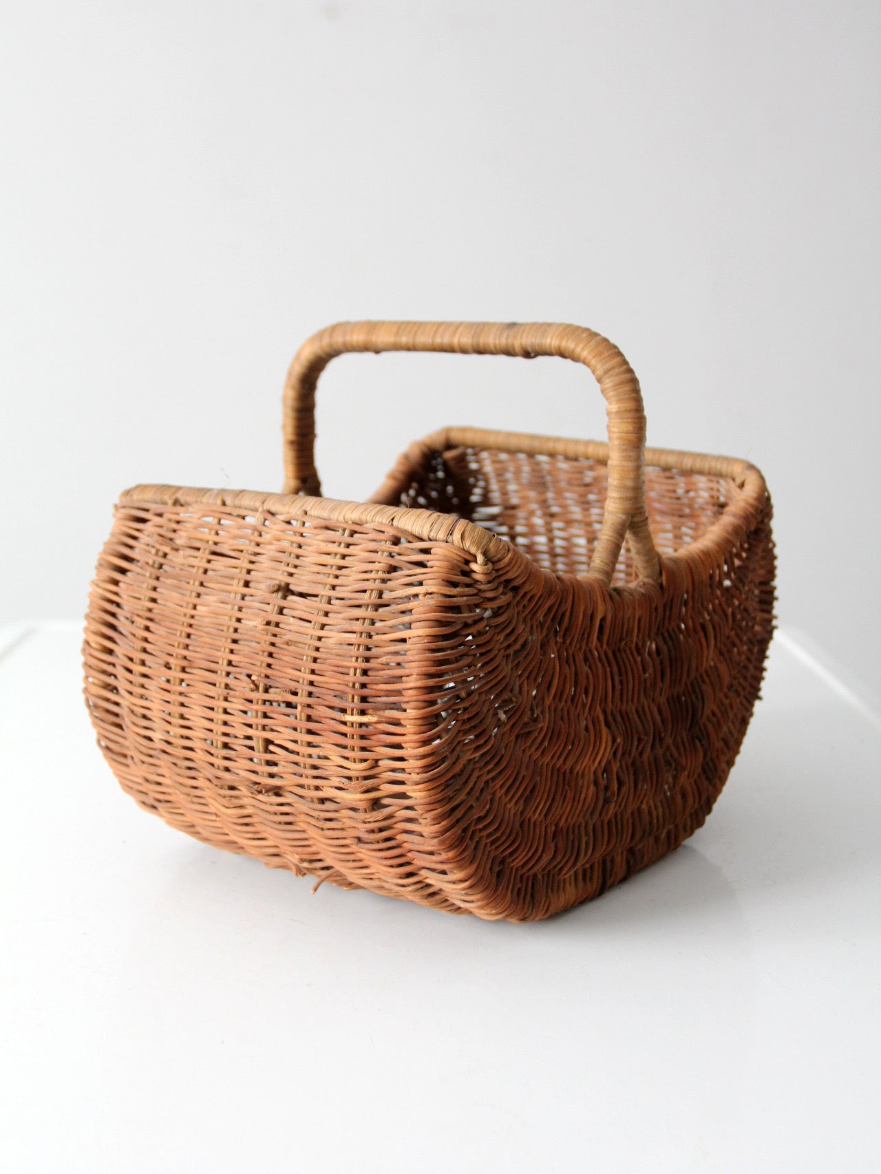 vintage wicker gathering basket