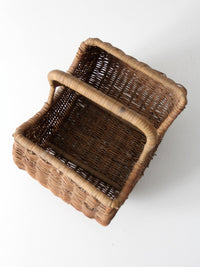 vintage wicker gathering basket