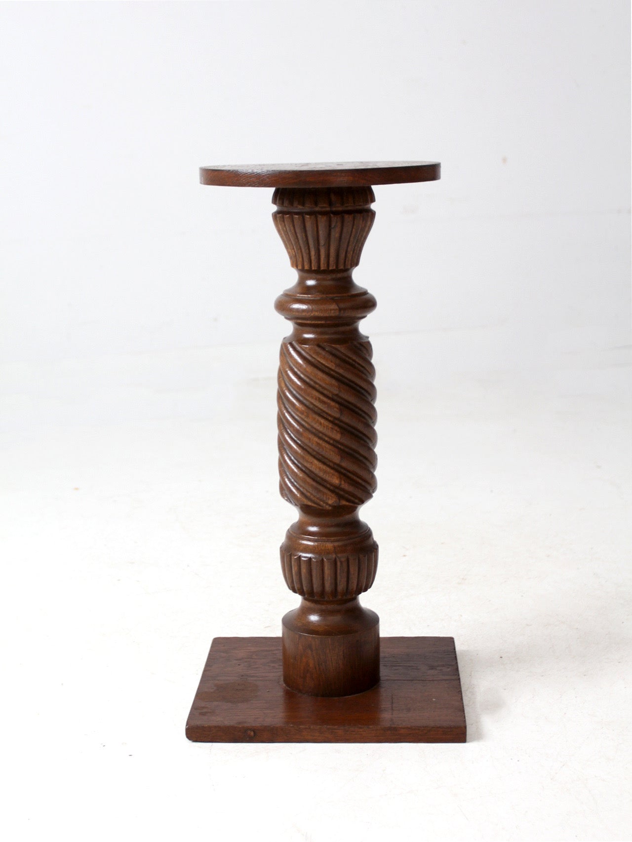 希少 Antique wooden display stand antique wooden pedestal stand – 86 Vintage