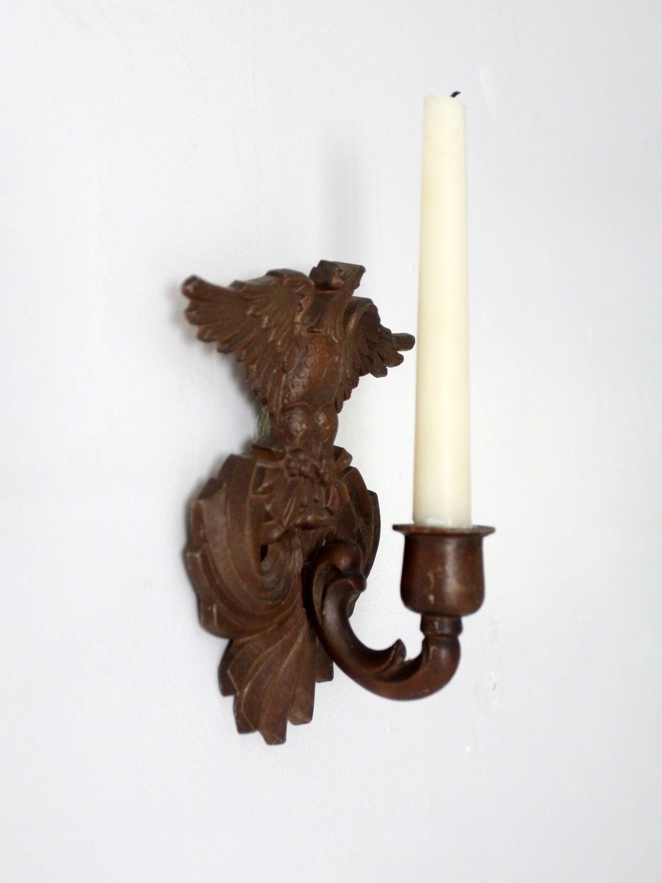 pair of vintage Federal Revival eagle wall candle sconces