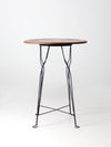 antique wrought iron and wood bistro table