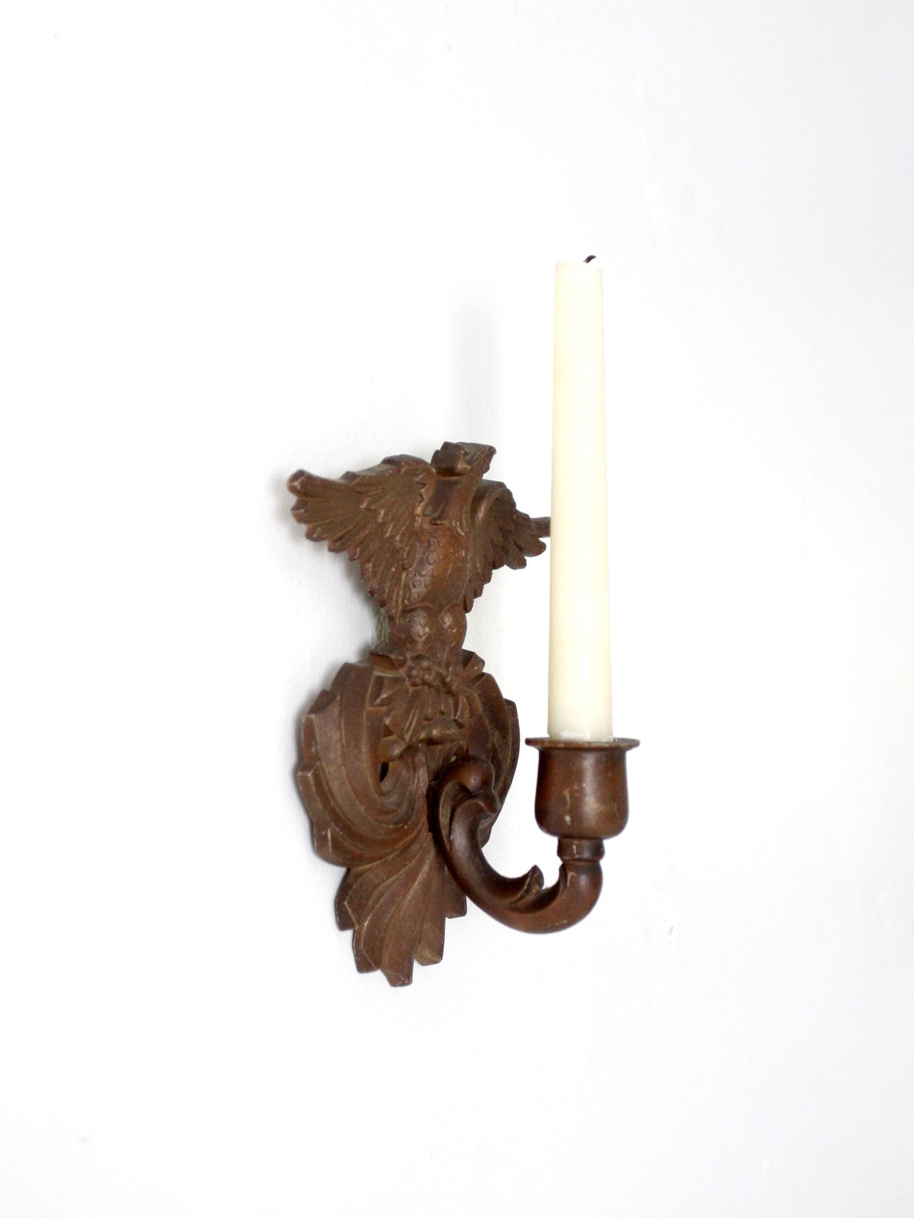 pair of vintage Federal Revival eagle wall candle sconces