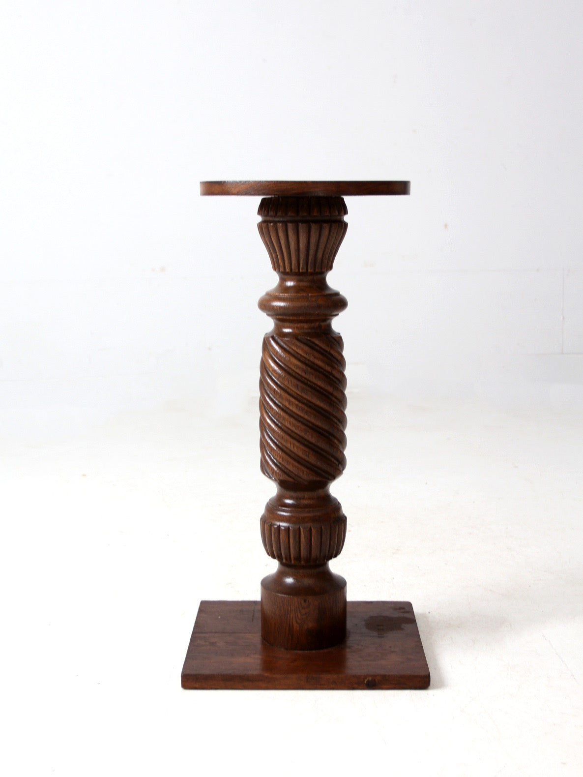* antique pedestal ୨୧ * 19世紀 アンティークの 台座 antique wooden pedestal stand – 86 Vintage