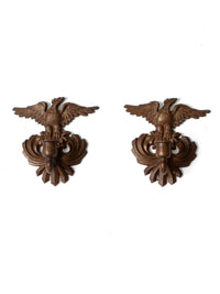 pair of vintage Federal Revival eagle wall candle sconces