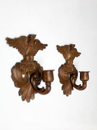 pair of vintage Federal Revival eagle wall candle sconces
