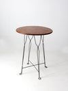 antique wrought iron and wood bistro table