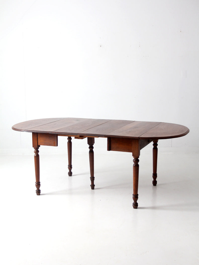 antique drop leaf table with 2 leaf extensions