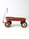 vintage red metal wagon