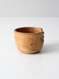 vintage studio pottery heart votive candle holder