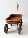 vintage red metal wagon