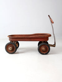 vintage red metal wagon