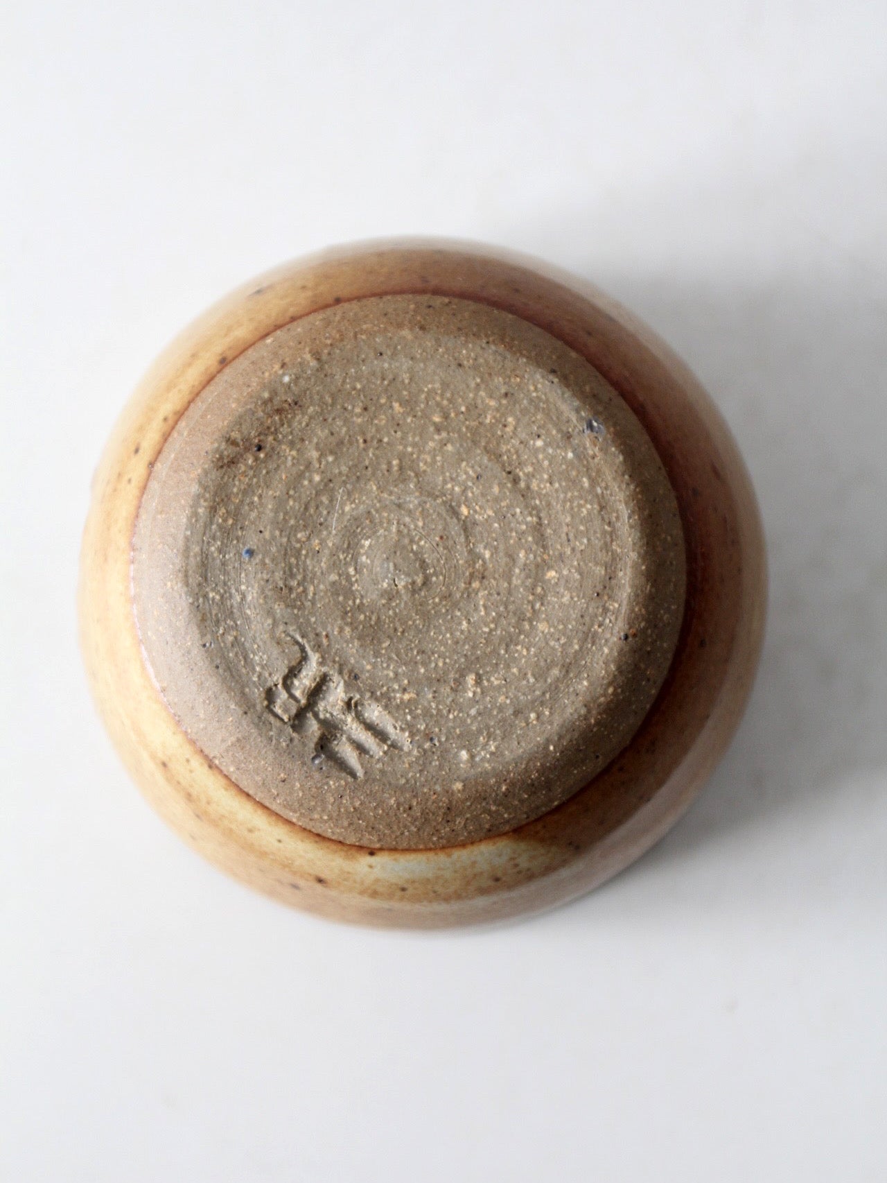 vintage studio pottery heart votive candle holder