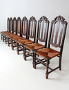 antique rush seat dining chairs set of 8