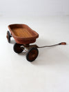 vintage red metal wagon