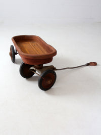 vintage red metal wagon