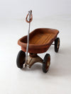 vintage red metal wagon