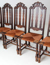 antique rush seat dining chairs set of 8