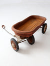 vintage red metal wagon