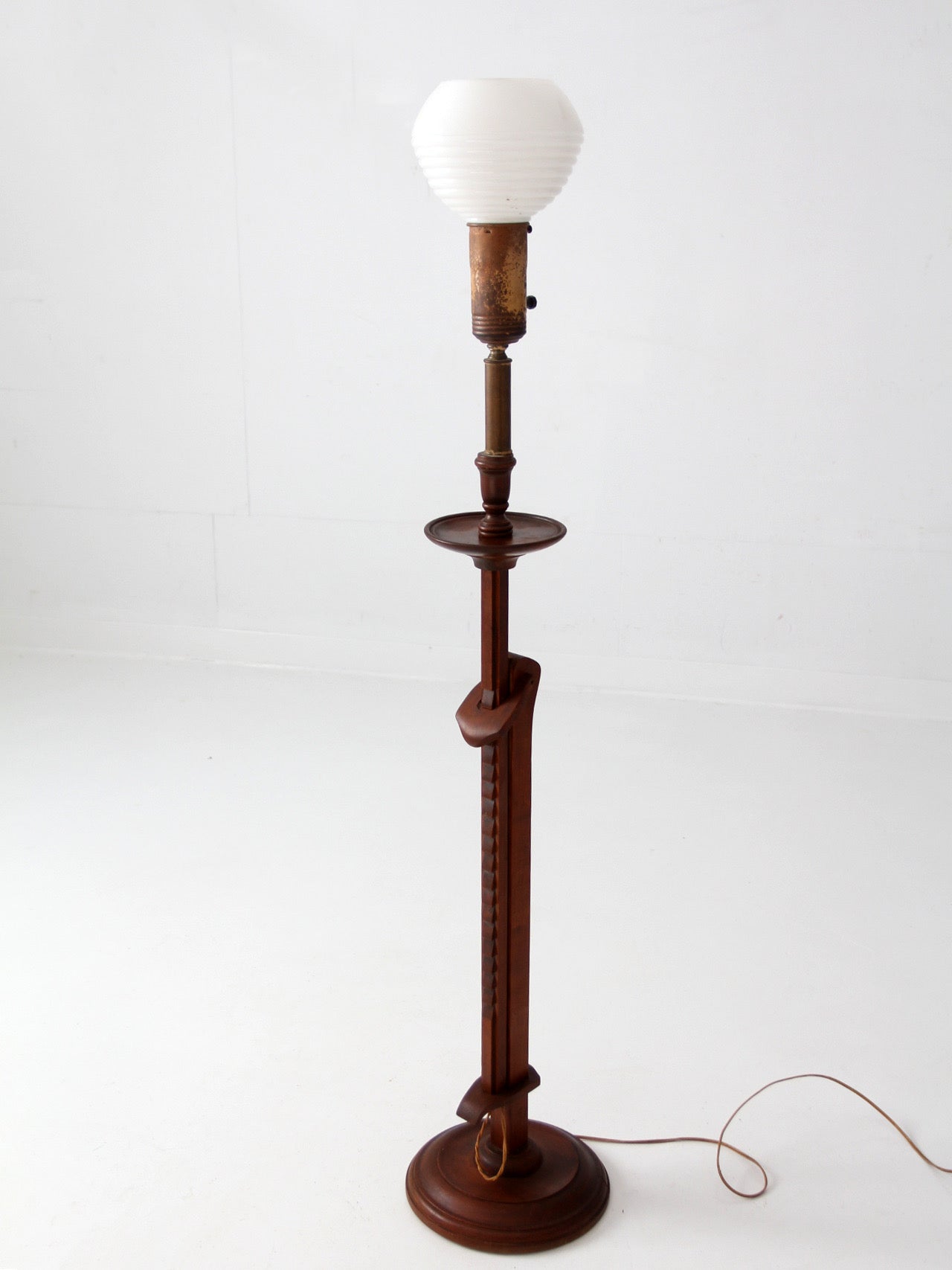 antique Arts & Crafts adjustable floor lamp