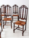 antique rush seat dining chairs set of 8