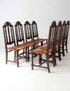 antique rush seat dining chairs set of 8
