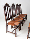 antique rush seat dining chairs set of 8