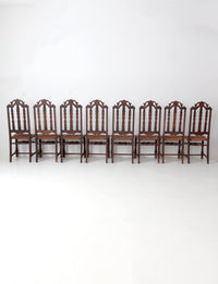 antique rush seat dining chairs set of 8