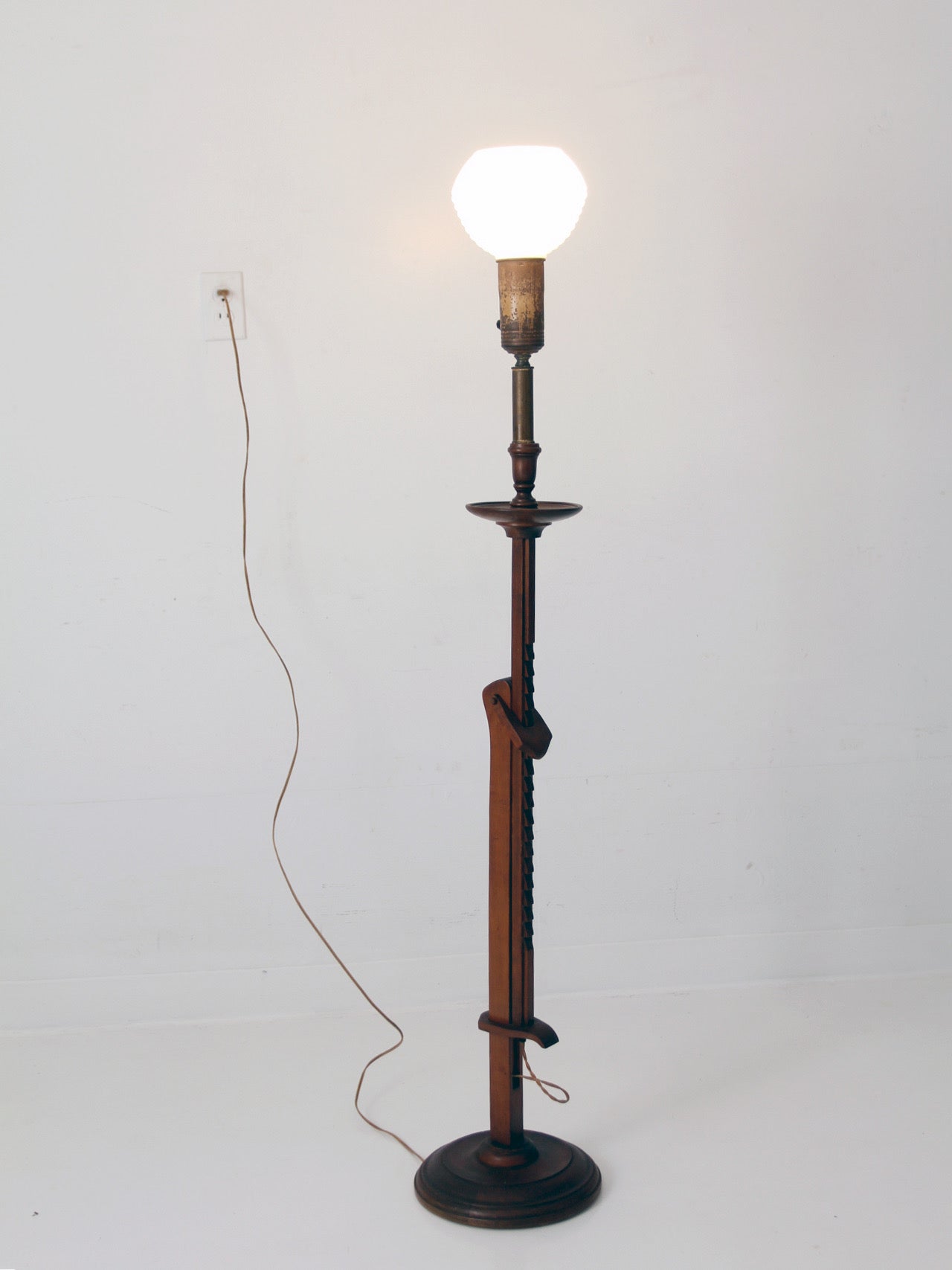antique Arts & Crafts adjustable floor lamp