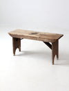 antique wooden farmhouse bench
