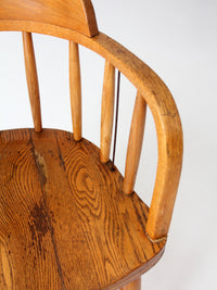 vintage oak captain's chair
