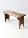 antique wooden farmhouse bench
