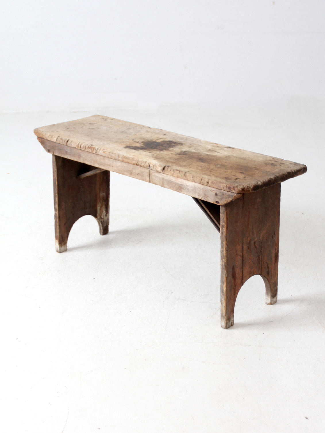 antique wooden farmhouse bench