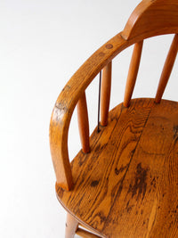 vintage oak captain's chair