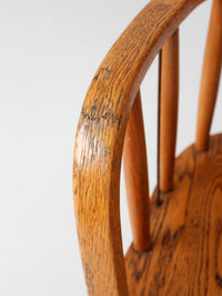 vintage oak captain's chair