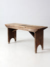 antique wooden farmhouse bench