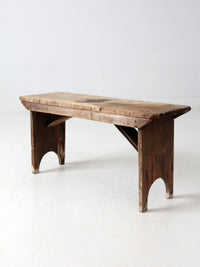 antique wooden farmhouse bench