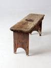 antique wooden farmhouse bench