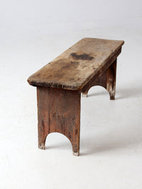 antique wooden farmhouse bench