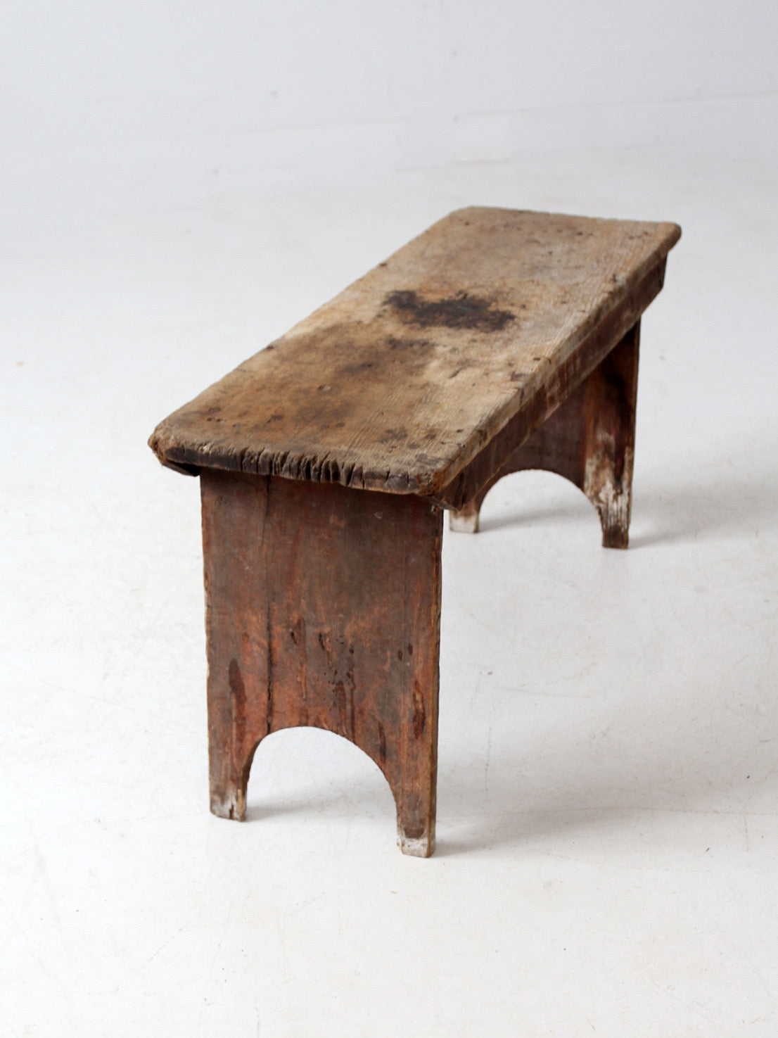antique wooden farmhouse bench