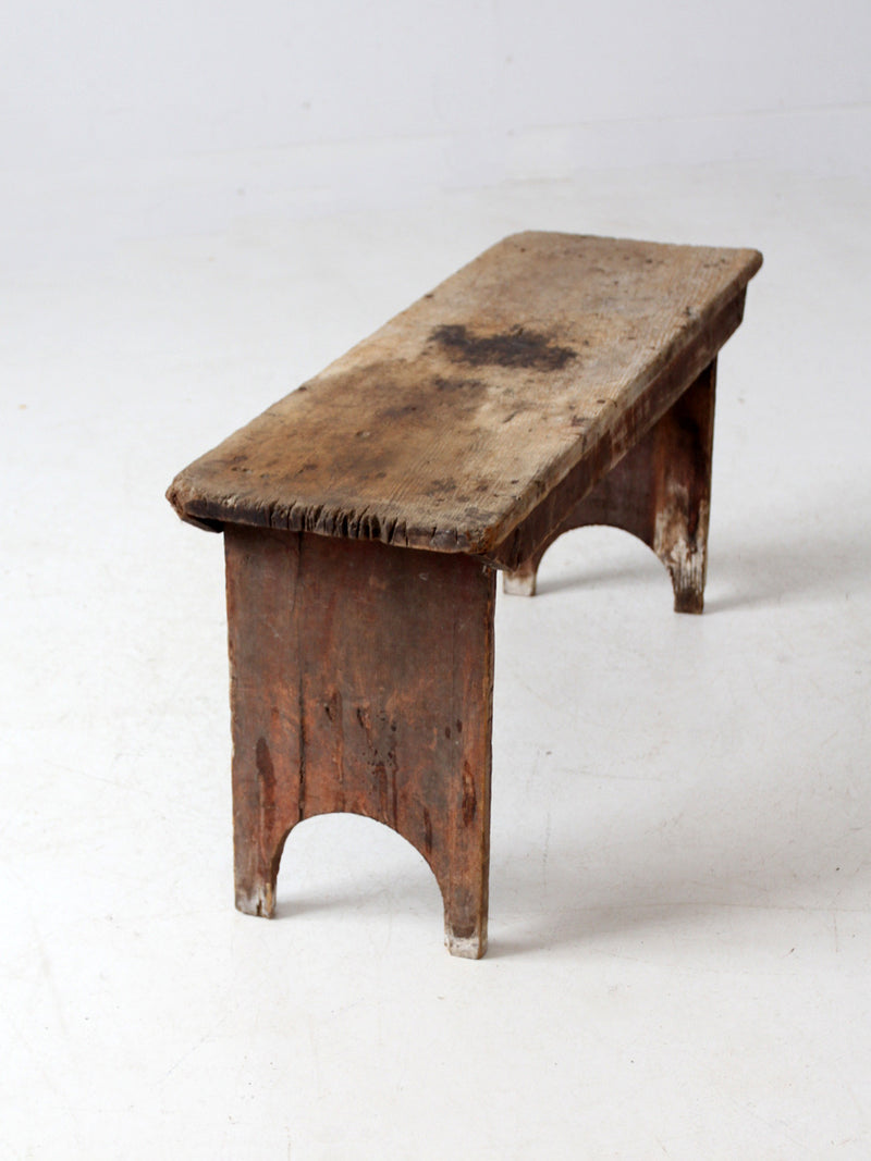 antique wooden farmhouse bench