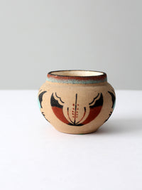 vintage Navajo sand art butterfly vase