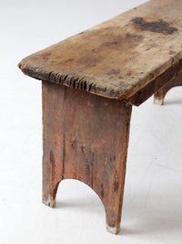antique wooden farmhouse bench