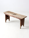 antique wooden farmhouse bench